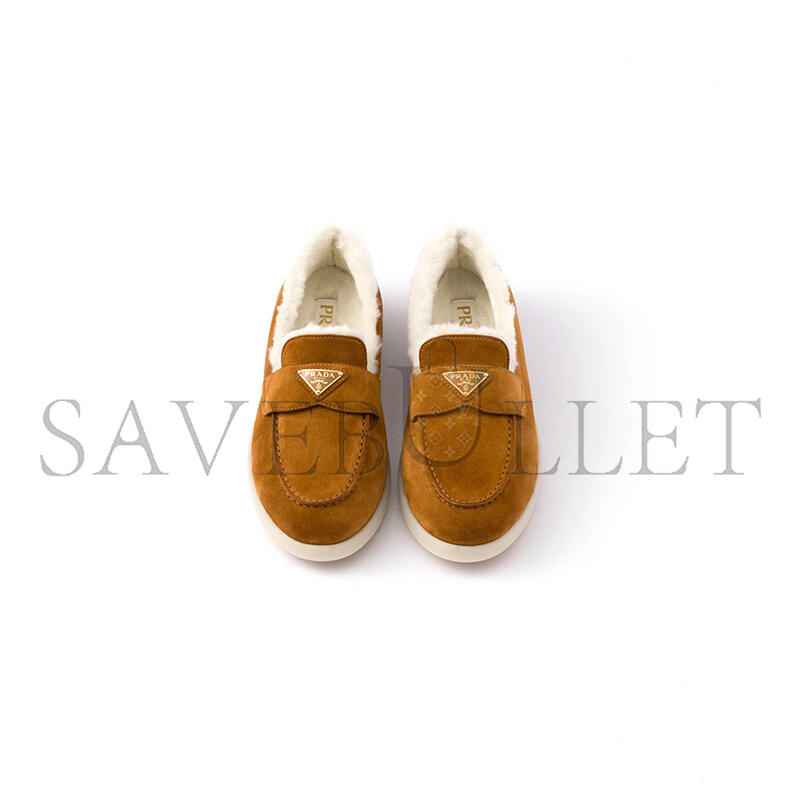 PRADA SUEDE AND WOOL LOAFERS 1D222N PRADA SUEDE AND WOOL LOAFERS 1D222N
